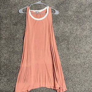 Coral tank dress
